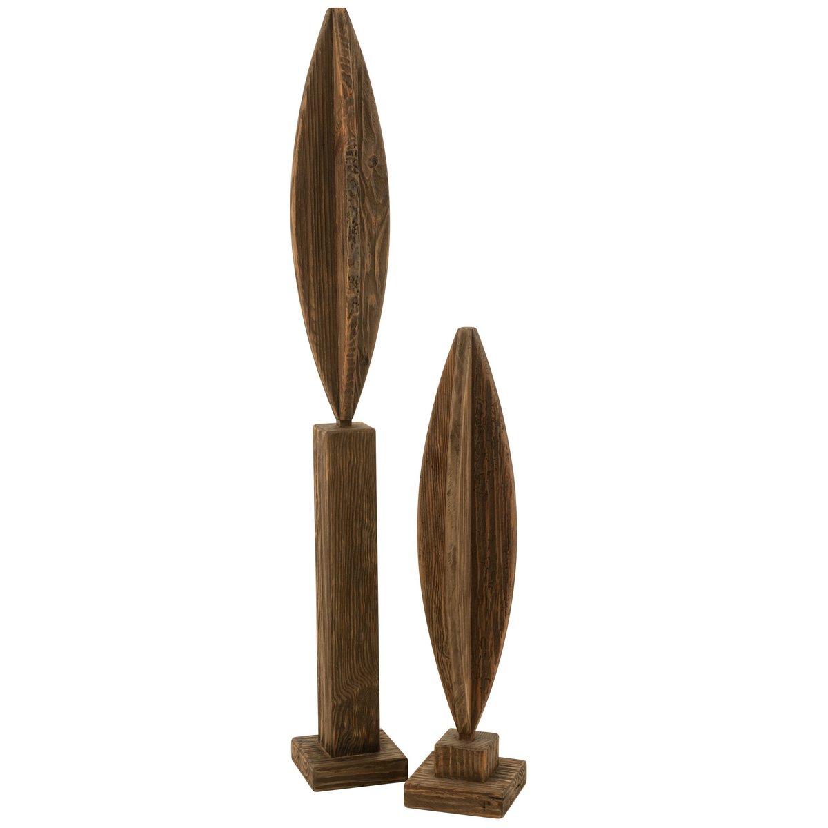 J-Line Déco Sur Pied Luke Pine Marron Large