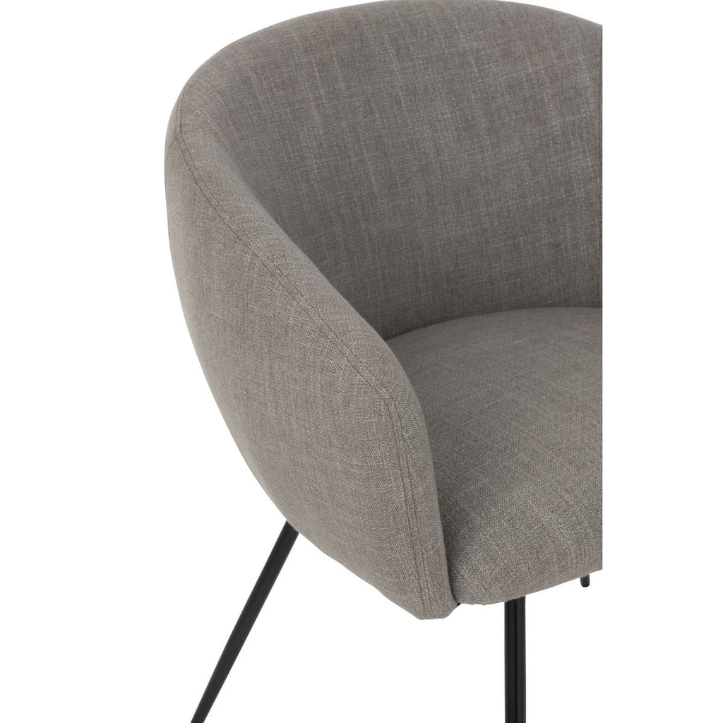 J-Line Chaise Wales Acier/Mousse Gris