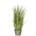 J-Line Graminées Sauvages En Pot Métal Vert Plastique Vert Grand