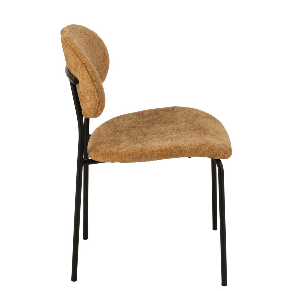 Chaise J-Line - textile/métal - ocre