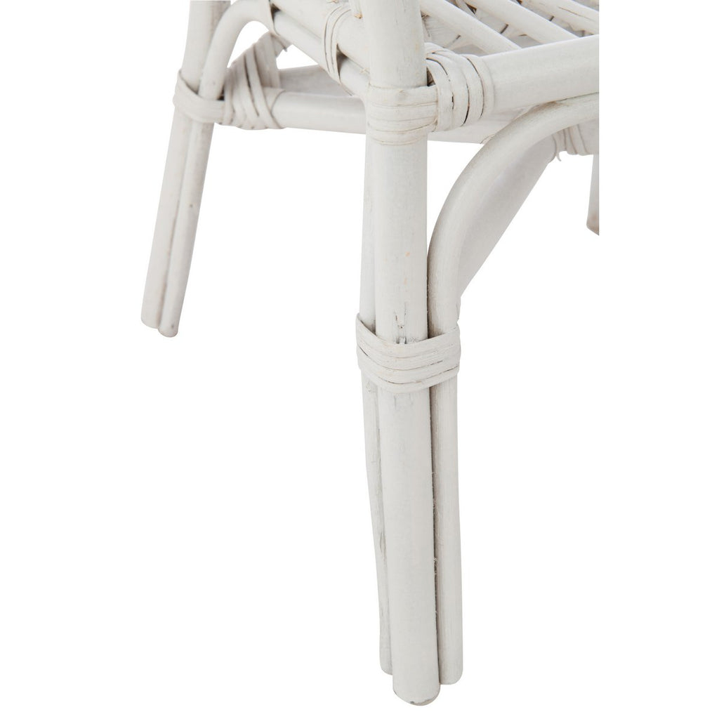 Chaise haute J-Line Filou - rotin - blanc