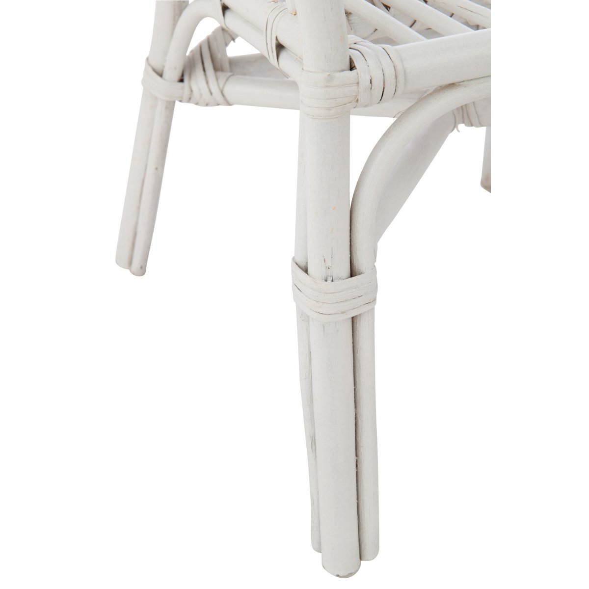 Chaise haute J-Line Filou - rotin - blanc