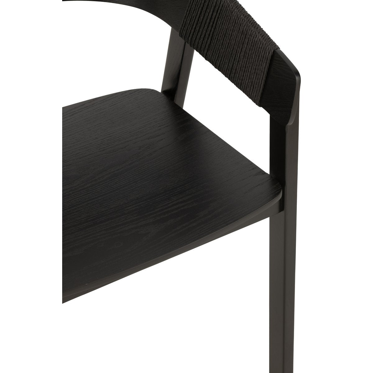 J-Line Chaise Naga Frêne/Corde Noir