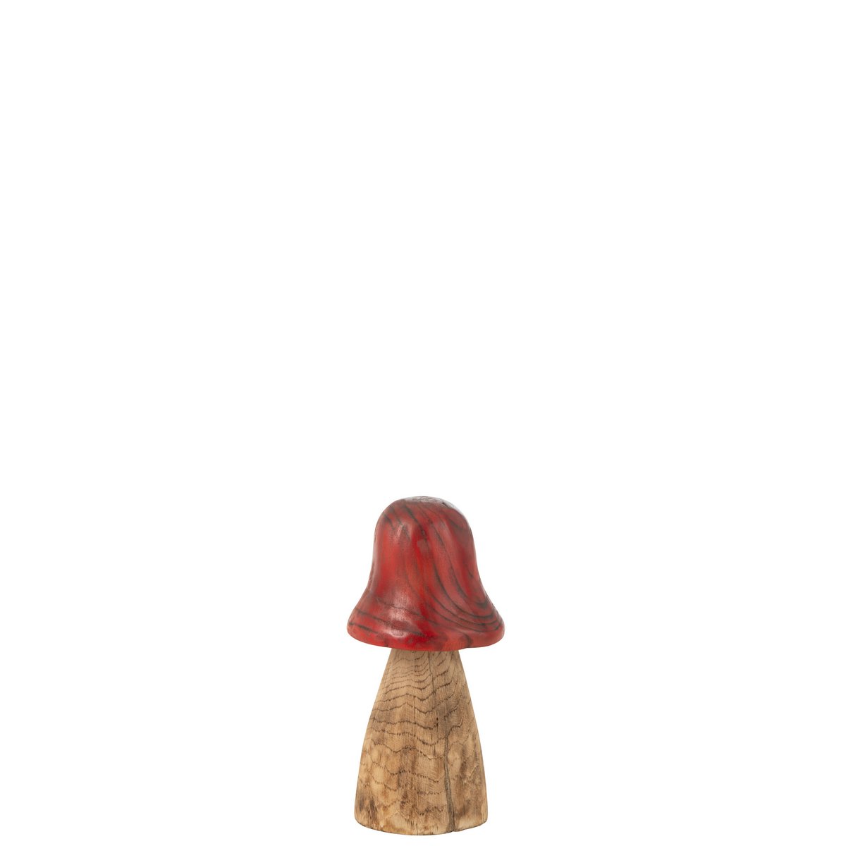 J-Line Champignon Cloche Pot Rouge/Naturel Petit