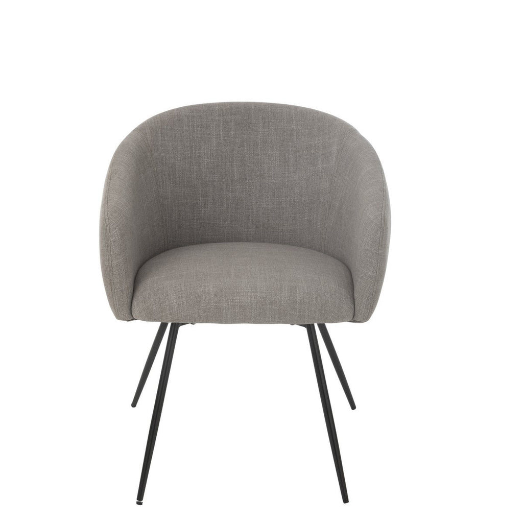 J-Line Chaise Wales Acier/Mousse Gris