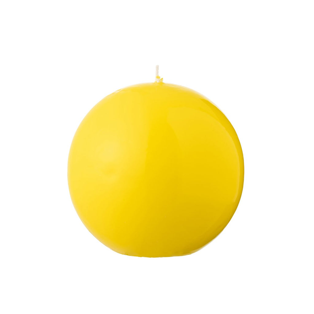 J-Line Bougie Boule Cire Fluo Jaune - 50 Heures