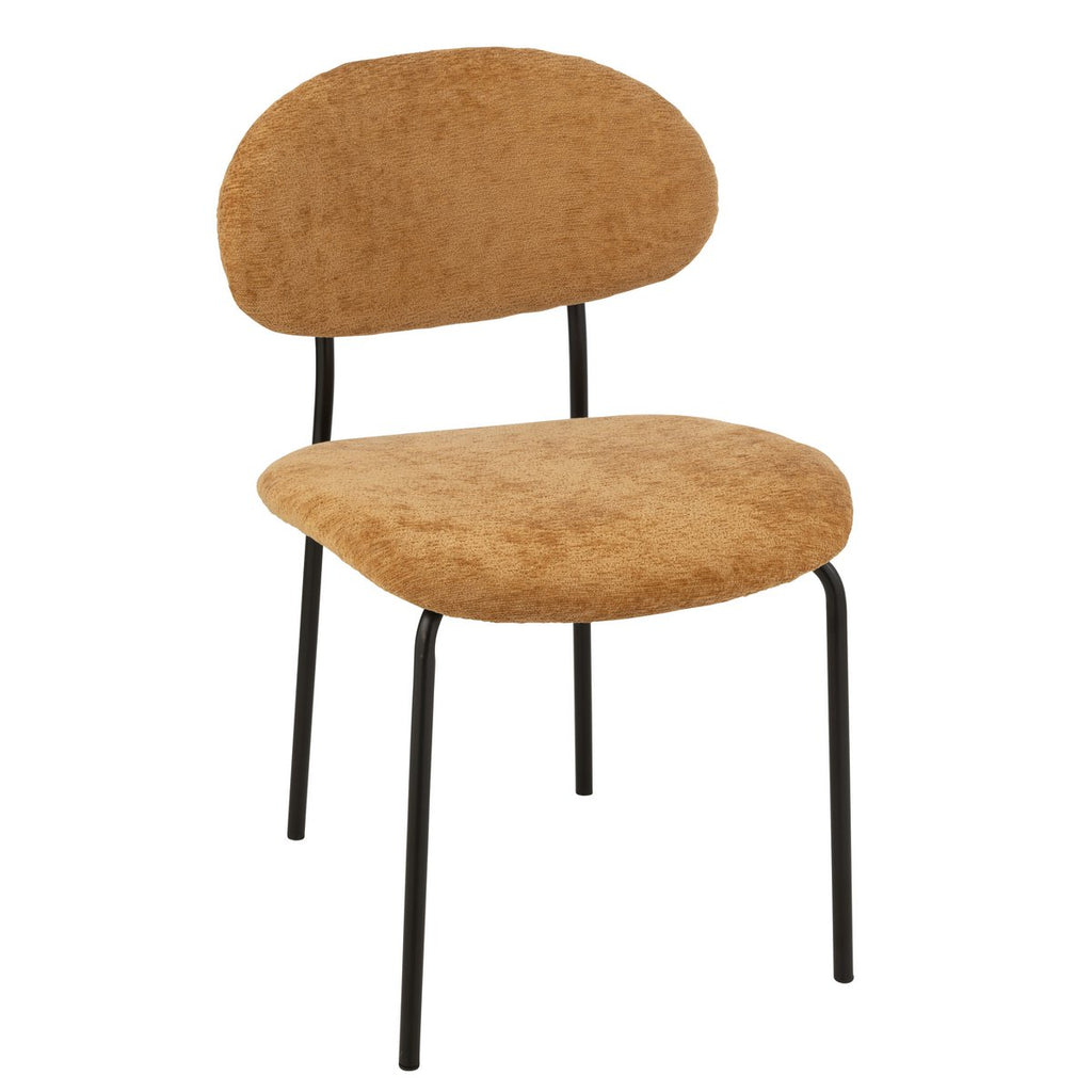Chaise J-Line - textile/métal - ocre