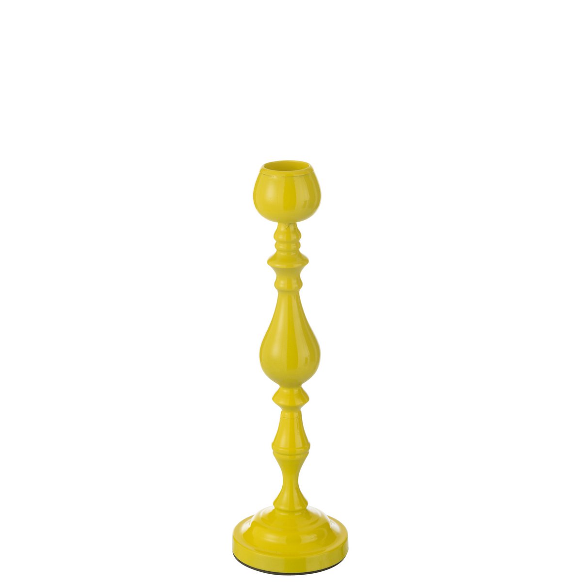 J-Line Bougeoir Monarchie Métal Jaune Petit