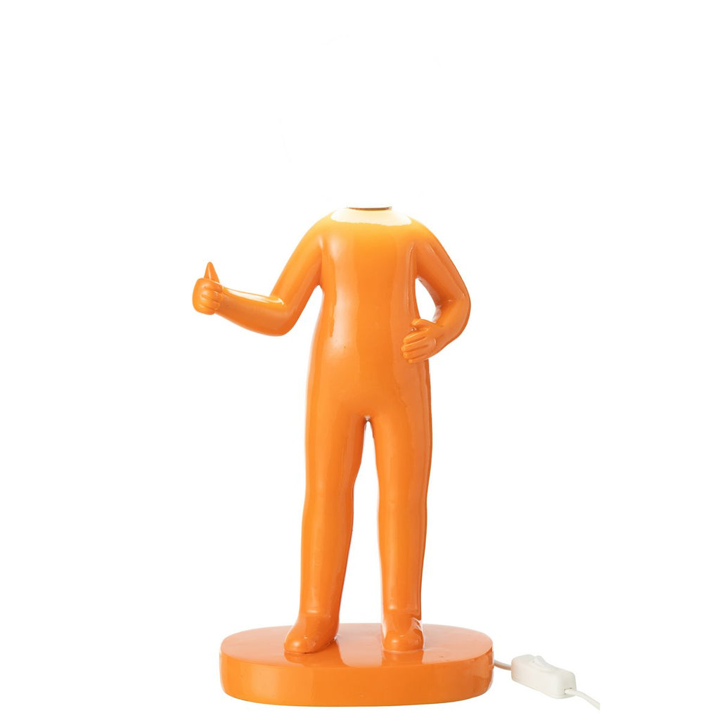 J-Line Lampe de Table Thumb Résine Orange