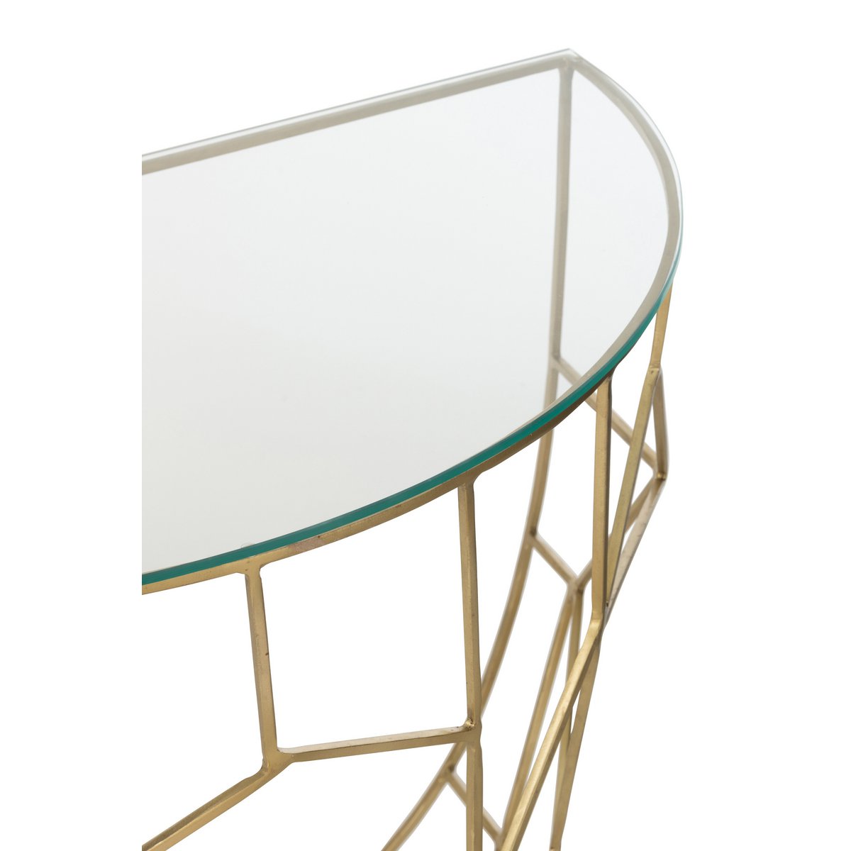 J-Line Console Moza Métal/Verre Or