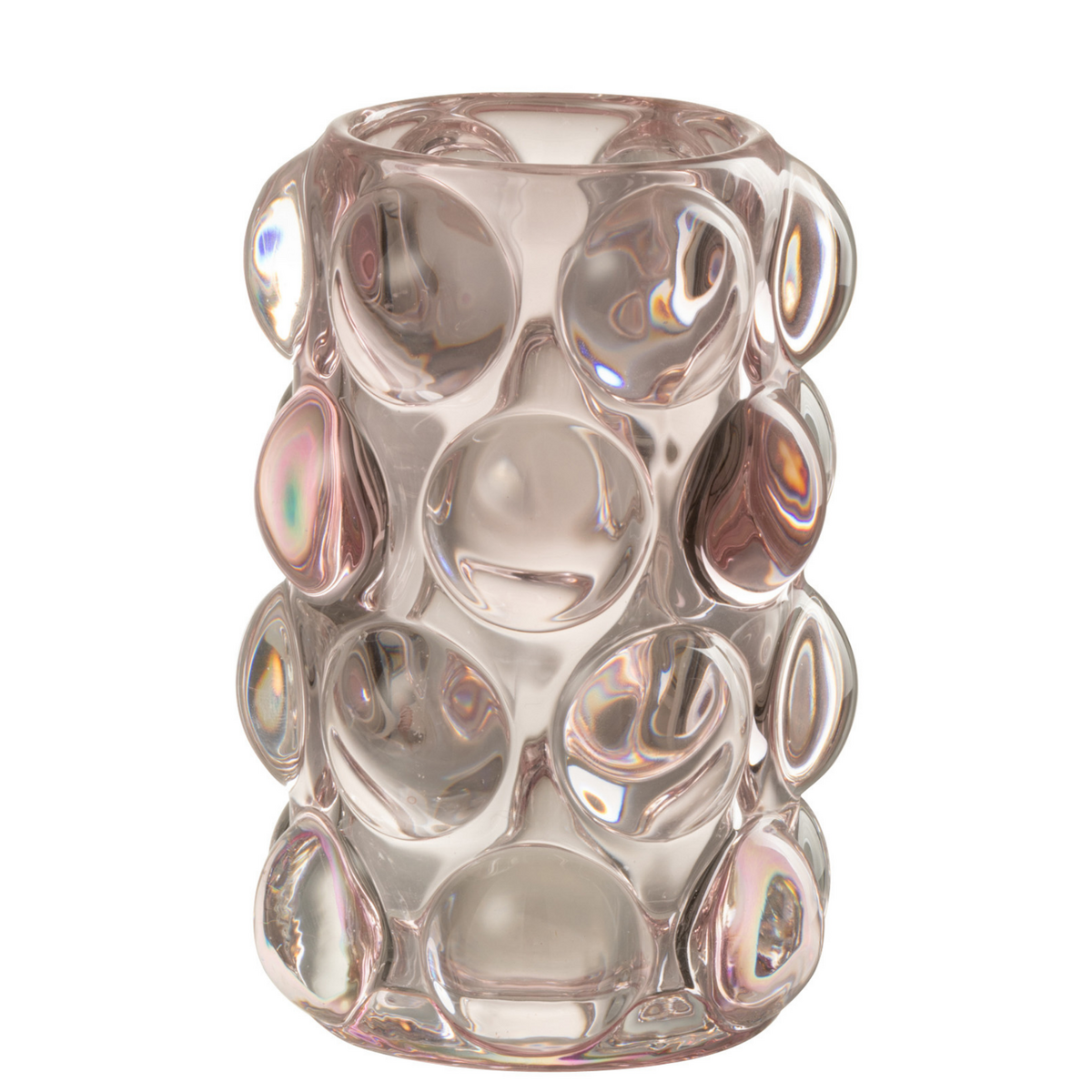 Bougeoir J-Line - photophore Bollie - verre - rose