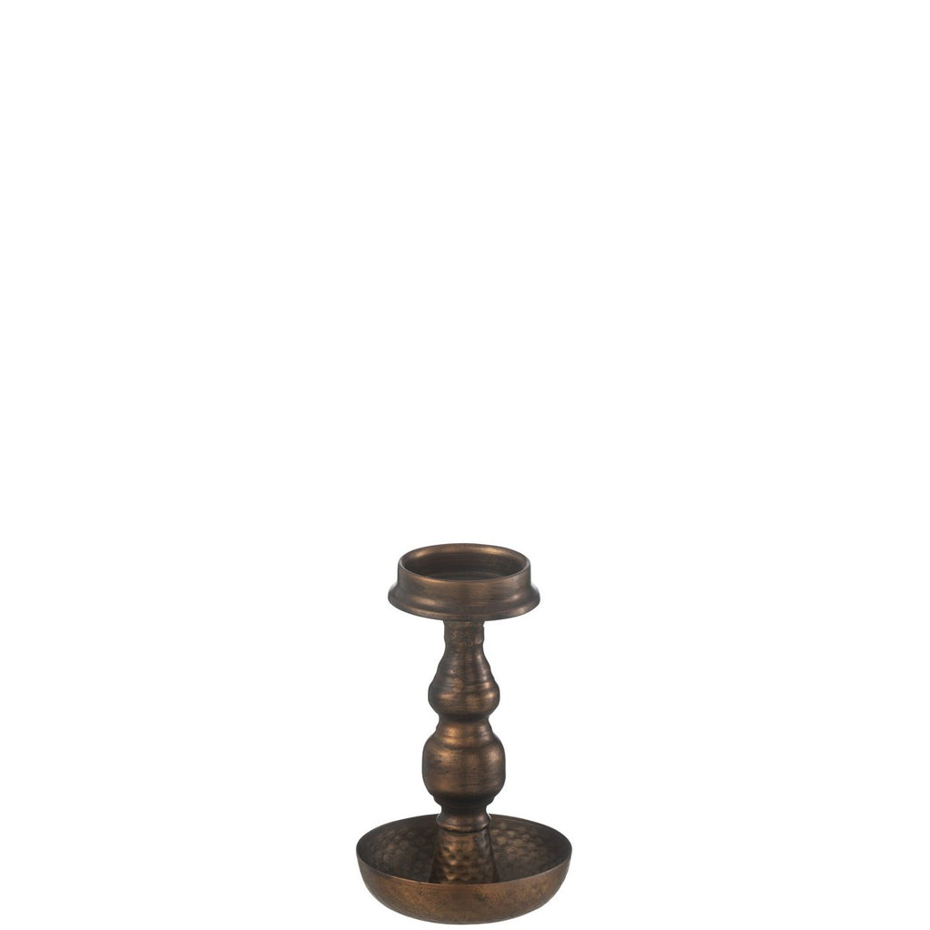 Bougeoir J-Line Métal Antique Marron