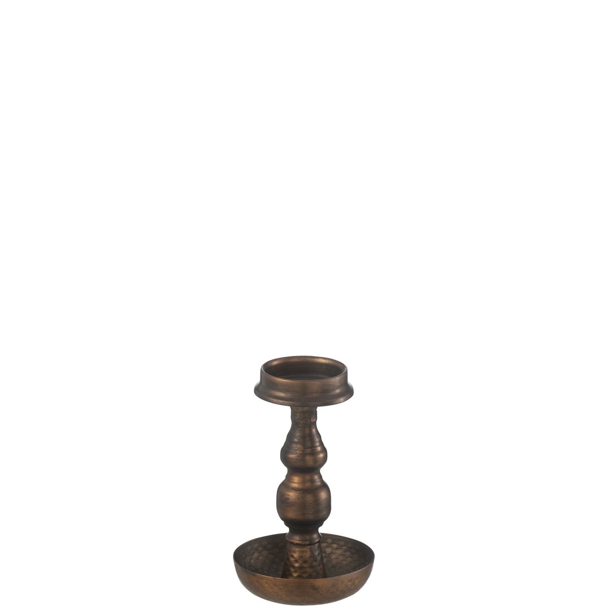 Bougeoir J-Line Métal Antique Marron