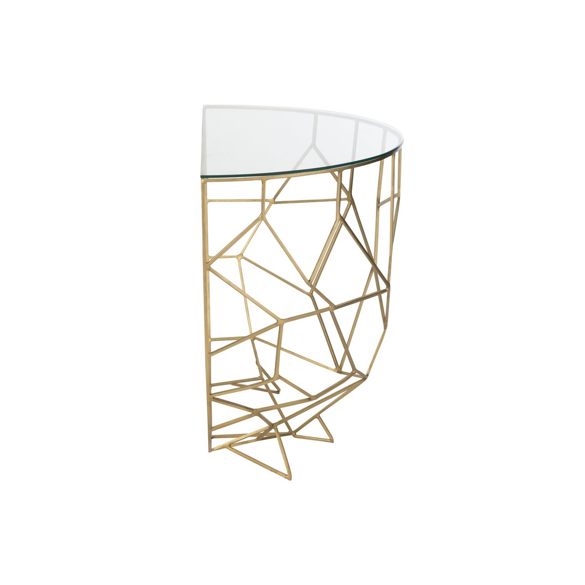 J-Line Console Moza Métal/Verre Or
