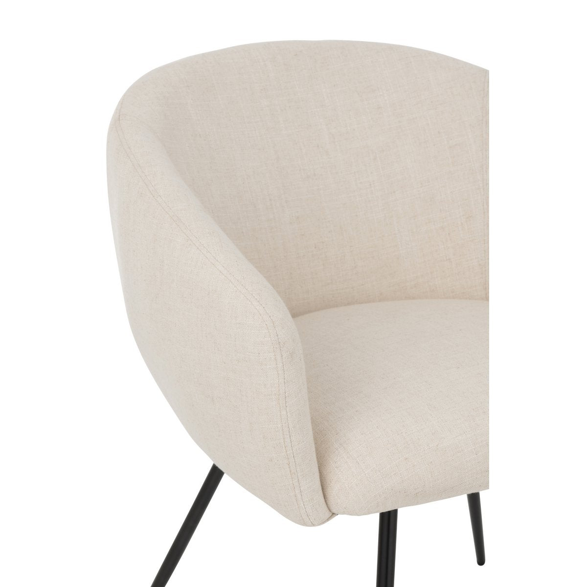 J-Line Chaise Wales Acier/Mousse Ivoire