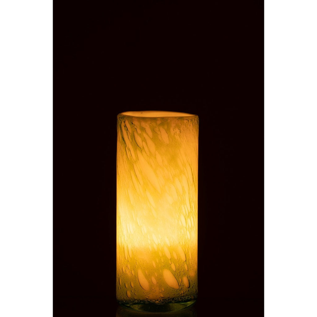 J -line Vase Marble - Verre - Green / Blanc - Grand - 27,5 cm de haut