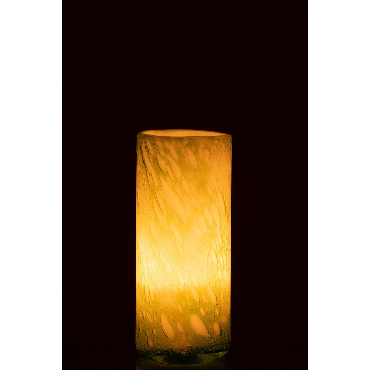 J -line Vase Marble - Verre - Green / Blanc - Grand - 27,5 cm de haut