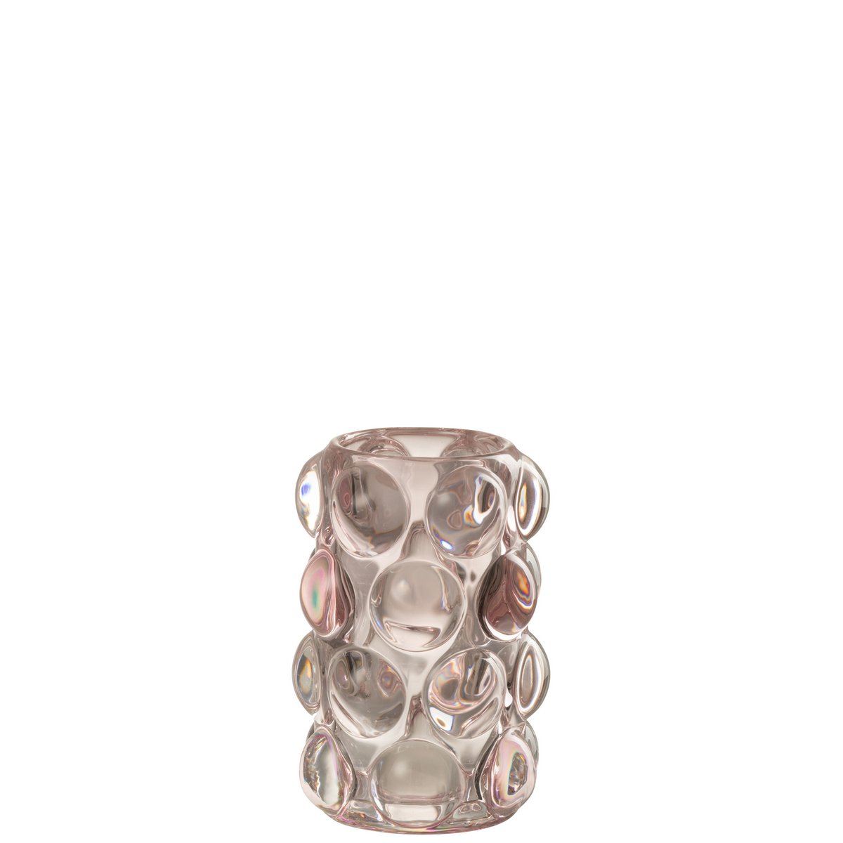 Bougeoir J-Line - photophore Bollie - verre - rose