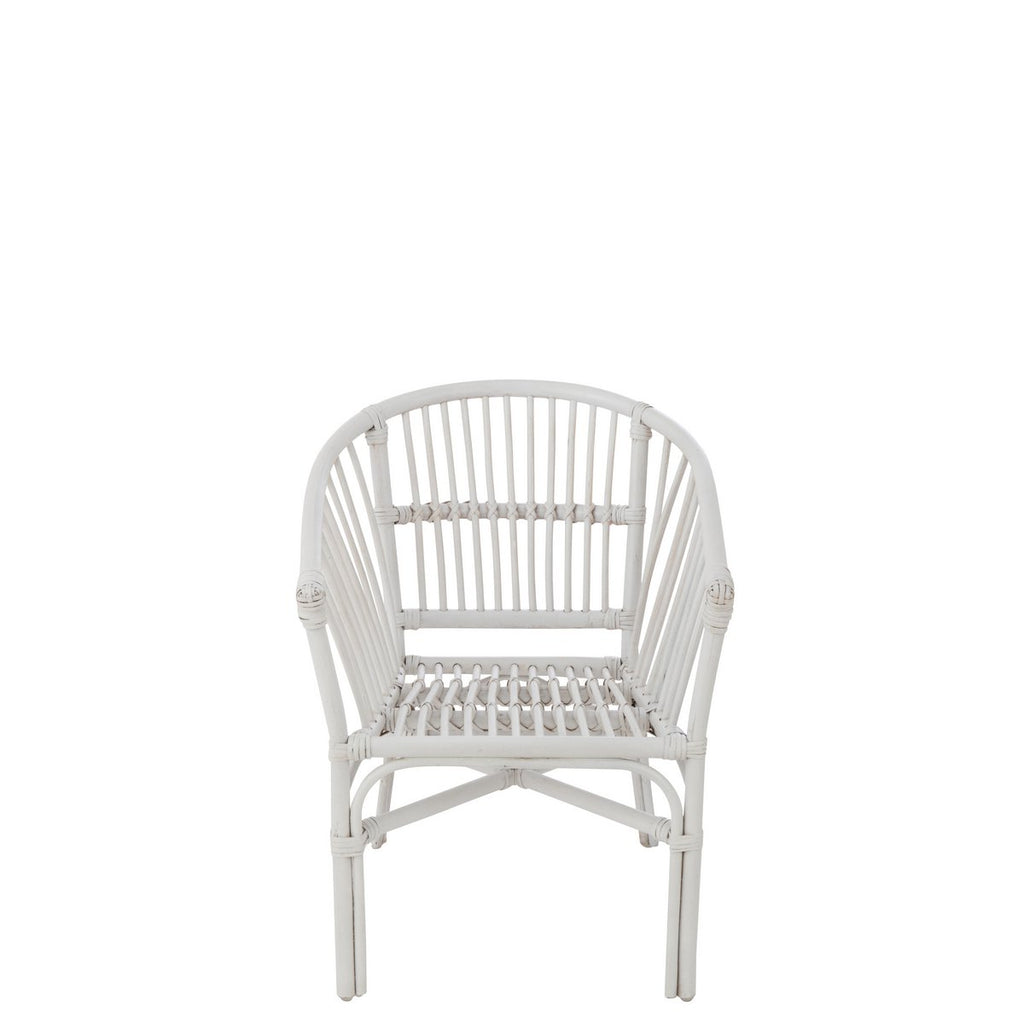 Chaise haute J-Line Filou - rotin - blanc