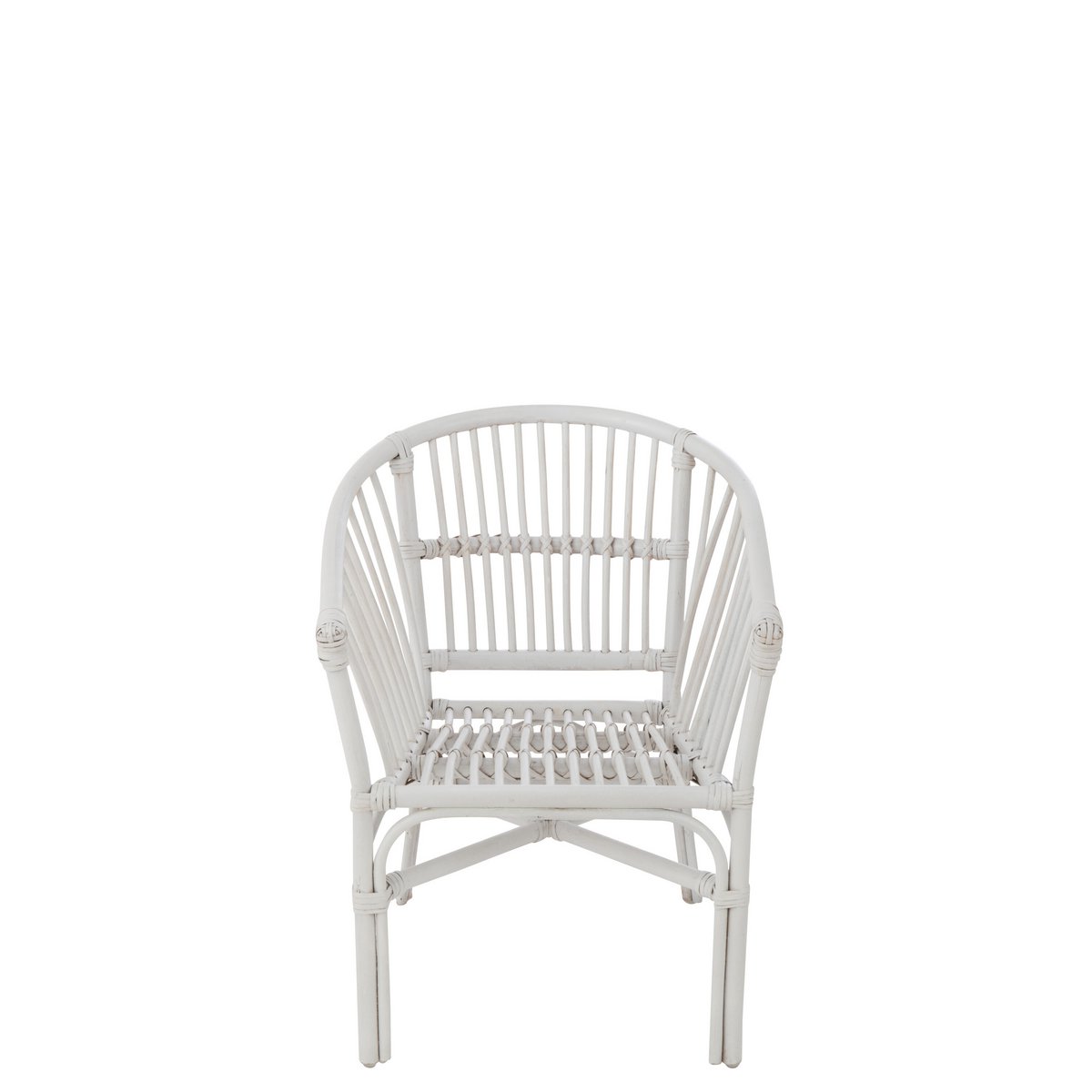 Chaise haute J-Line Filou - rotin - blanc