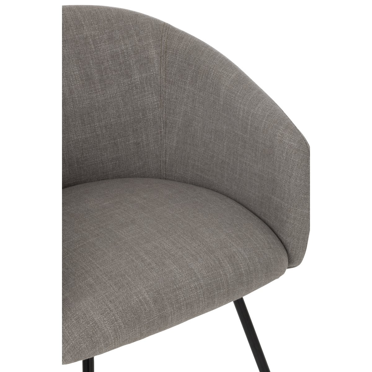 J-Line Chaise Wales Acier/Mousse Gris