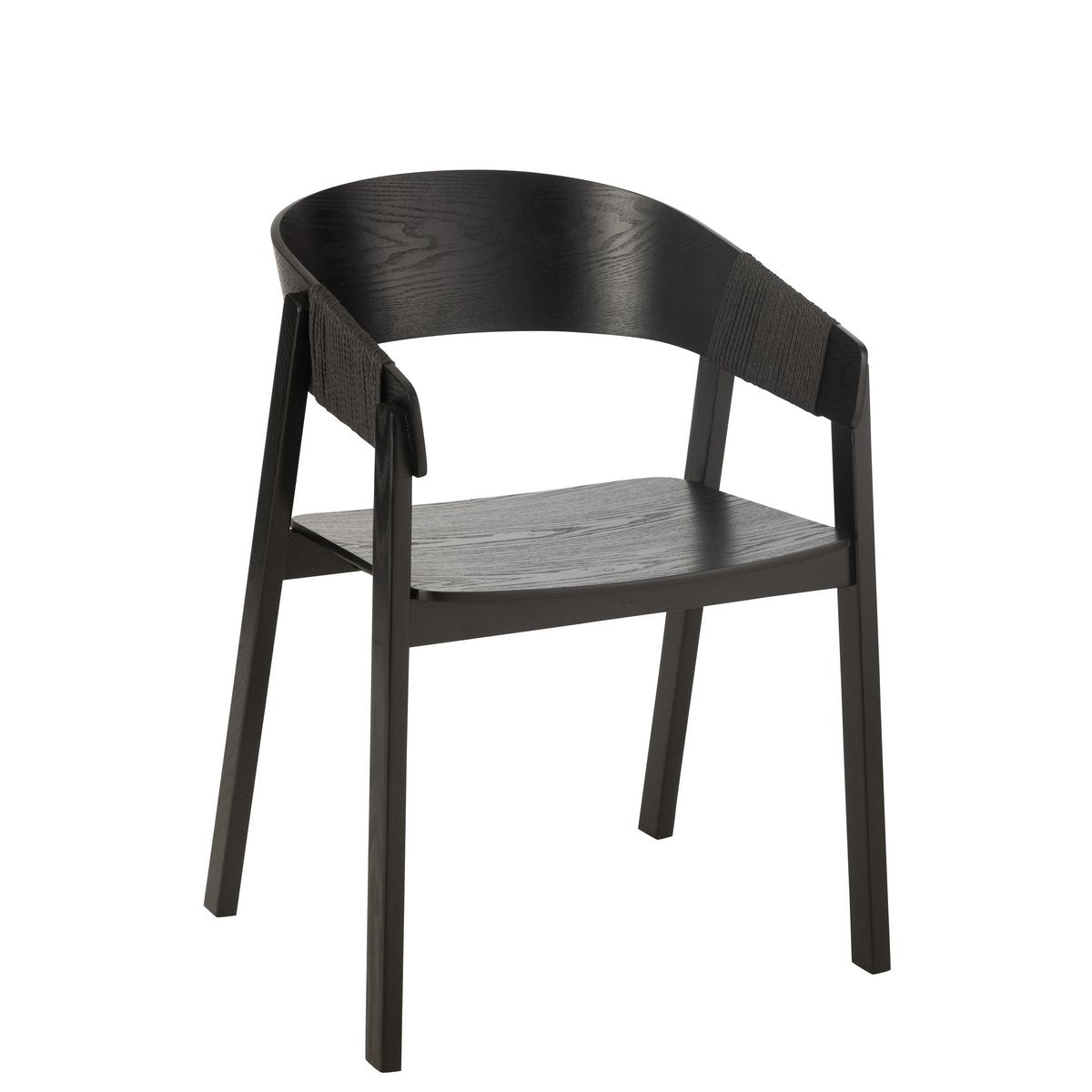 J-Line Chaise Naga Frêne/Corde Noir