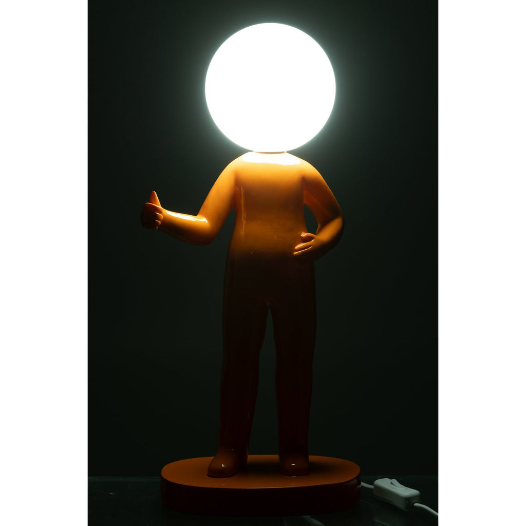 J-Line Lampe de Table Thumb Résine Orange