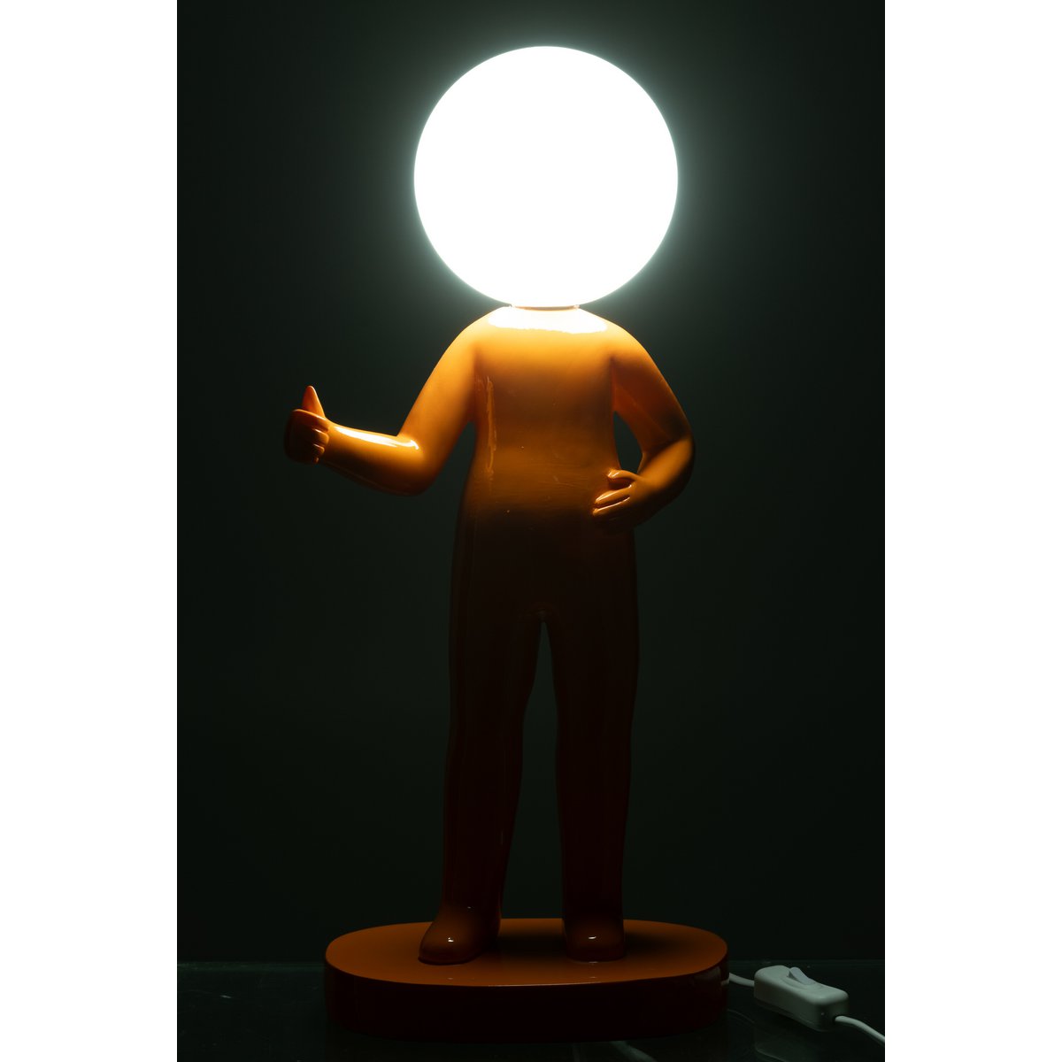 J-Line Lampe de Table Thumb Résine Orange