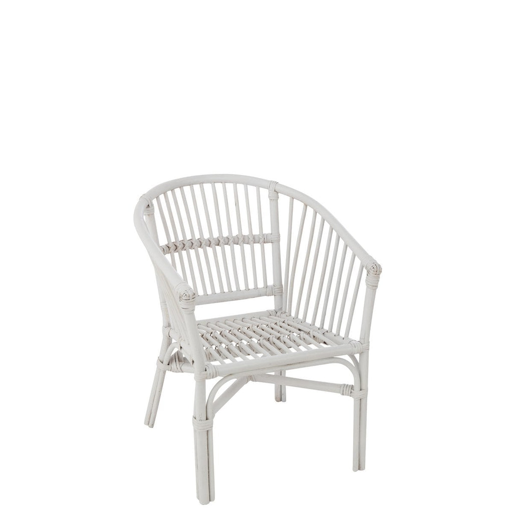 Chaise haute J-Line Filou - rotin - blanc