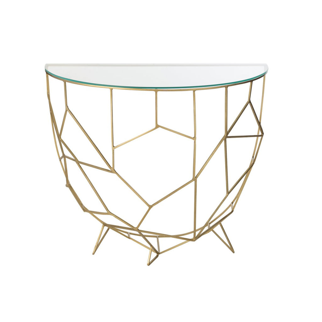 J-Line Console Moza Métal/Verre Or