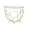 J-Line Console Moza Métal/Verre Or