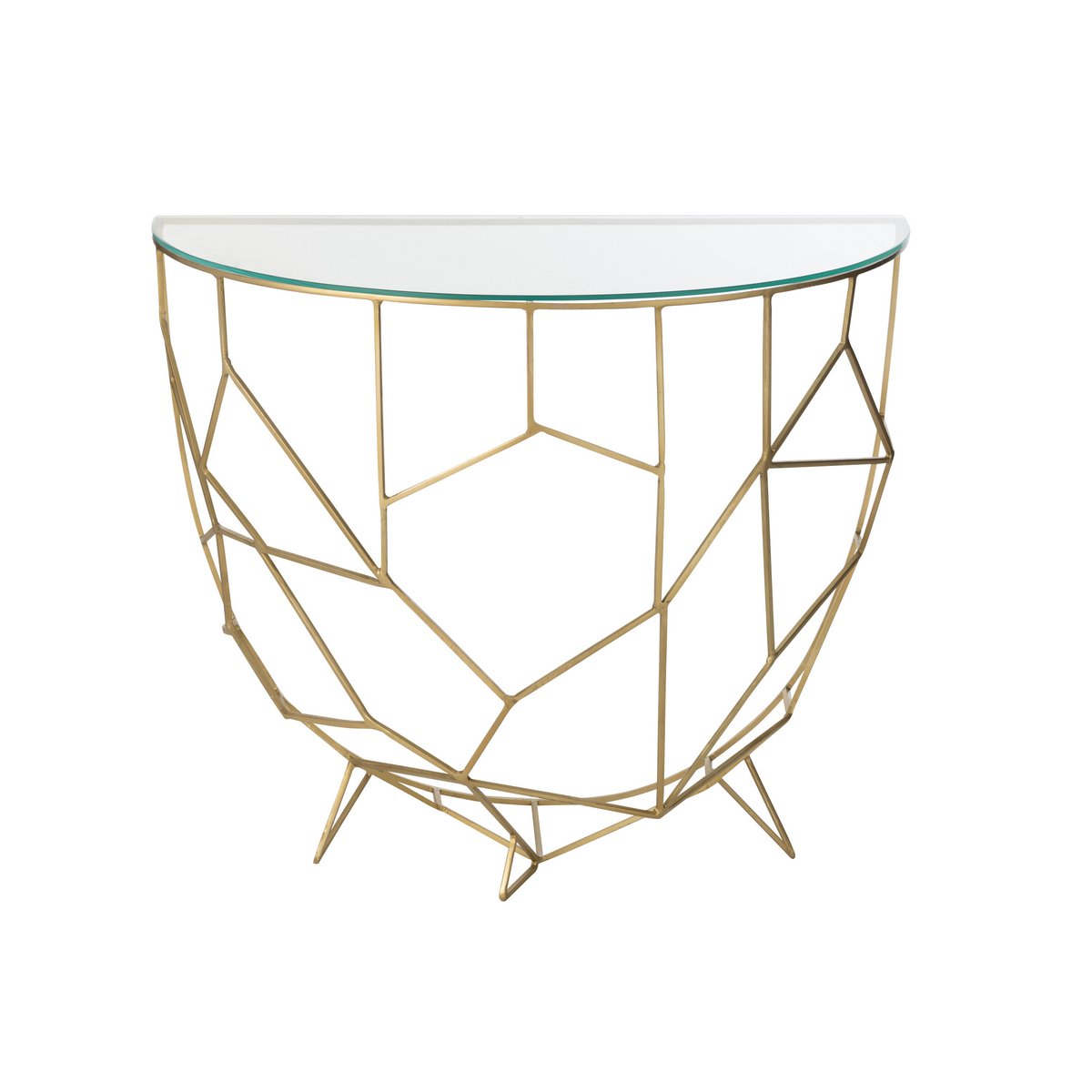 J-Line Console Moza Métal/Verre Or