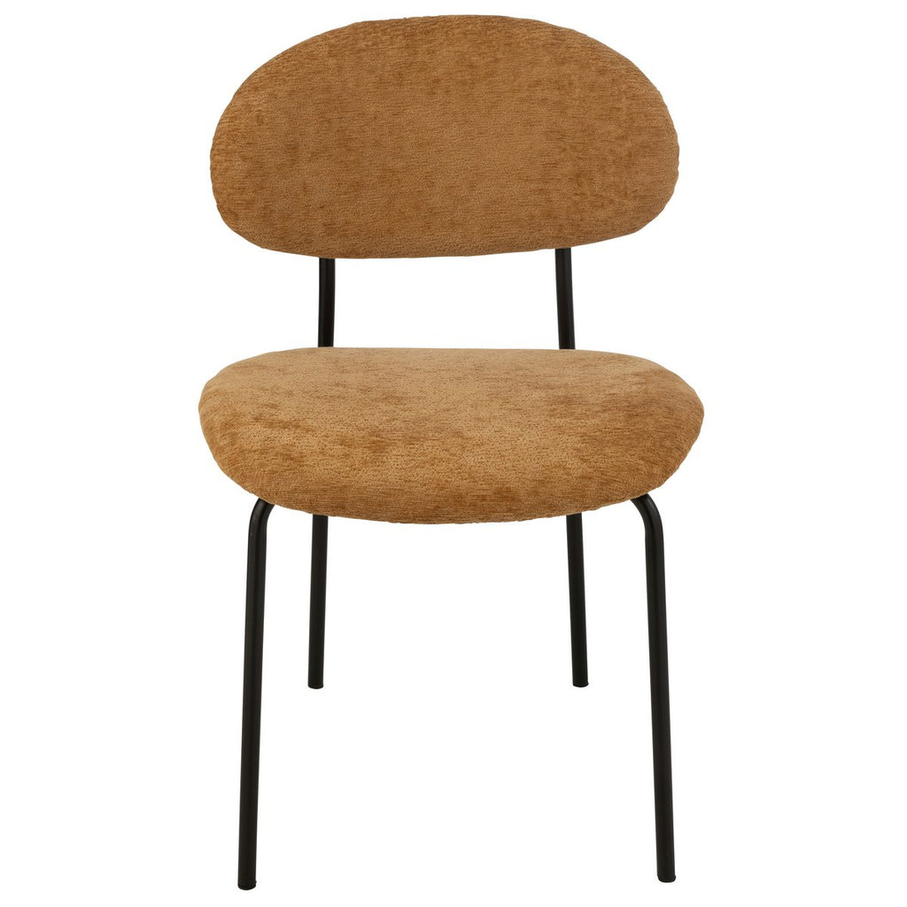Chaise J-Line - textile/métal - ocre