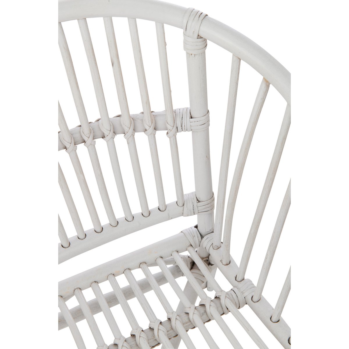 Chaise haute J-Line Filou - rotin - blanc