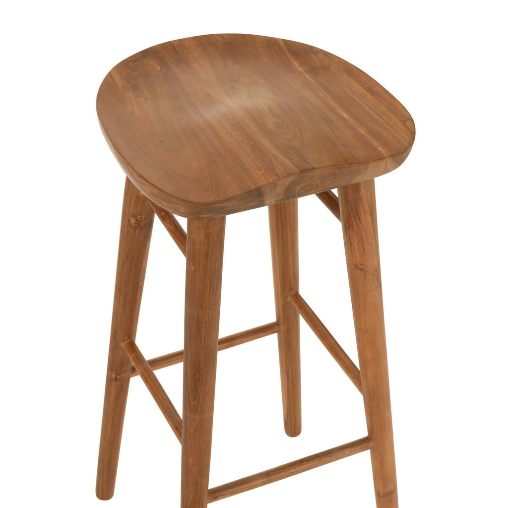 Chaise de bar J-Line Ana - bois - marron