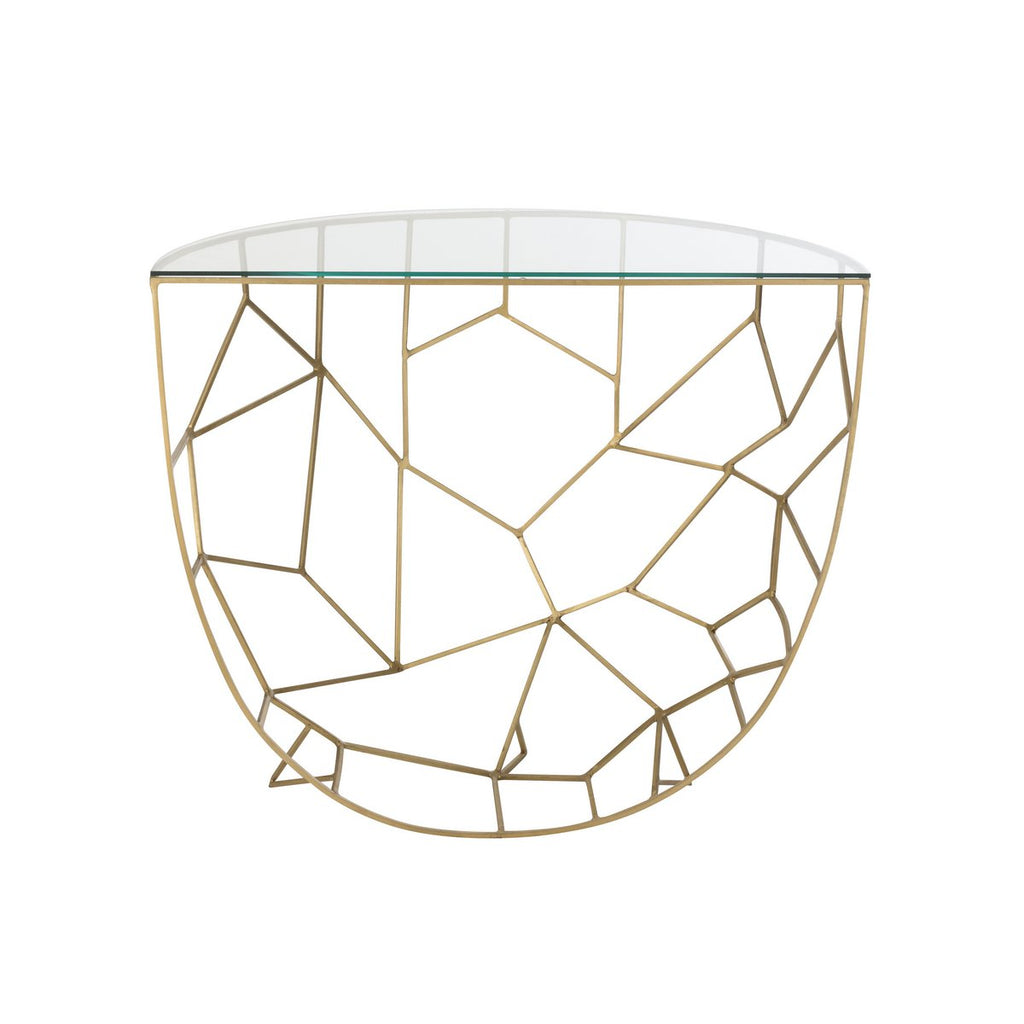 J-Line Console Moza Métal/Verre Or