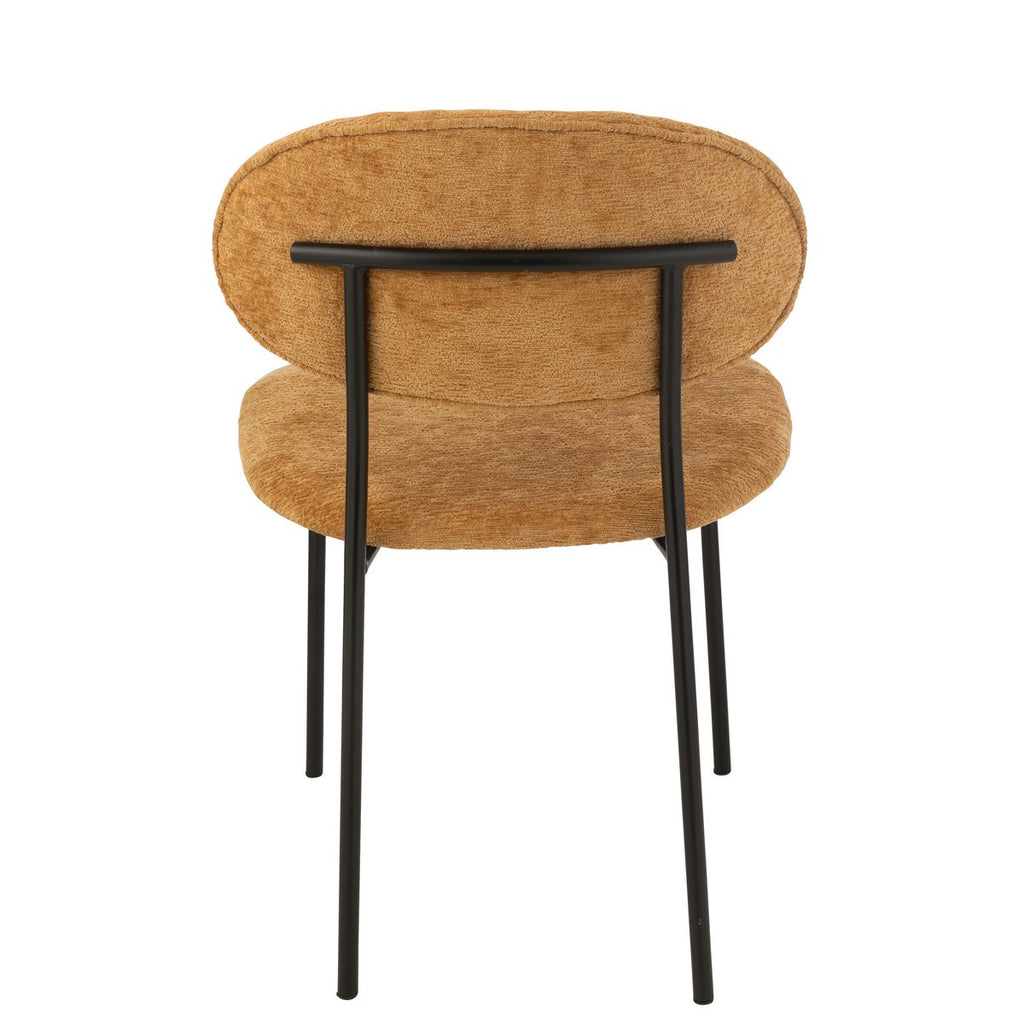 Chaise J-Line - textile/métal - ocre