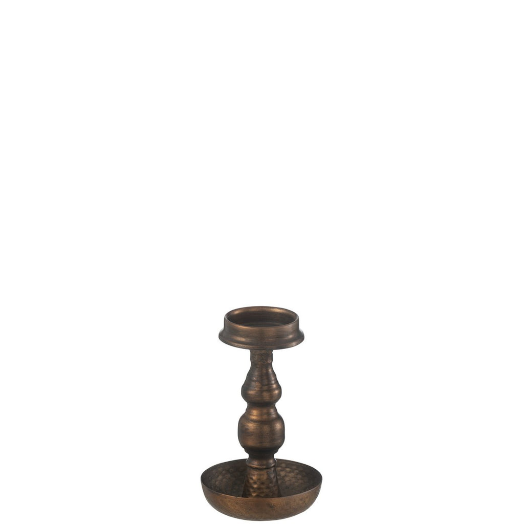 Bougeoir J-Line Métal Antique Marron