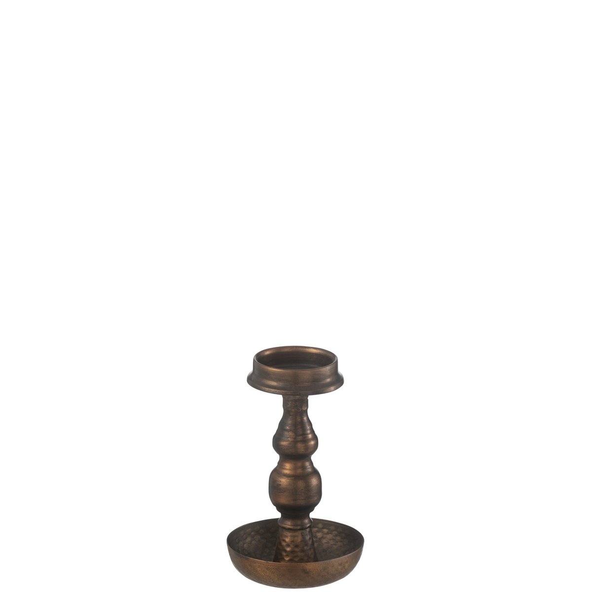 Bougeoir J-Line Métal Antique Marron