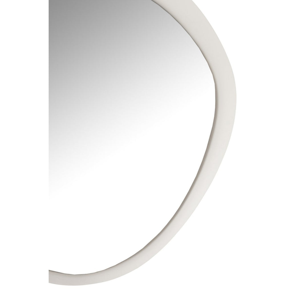 Miroir J -line - Metal / Glass - Blanc - Small - Ø 60,5 cm