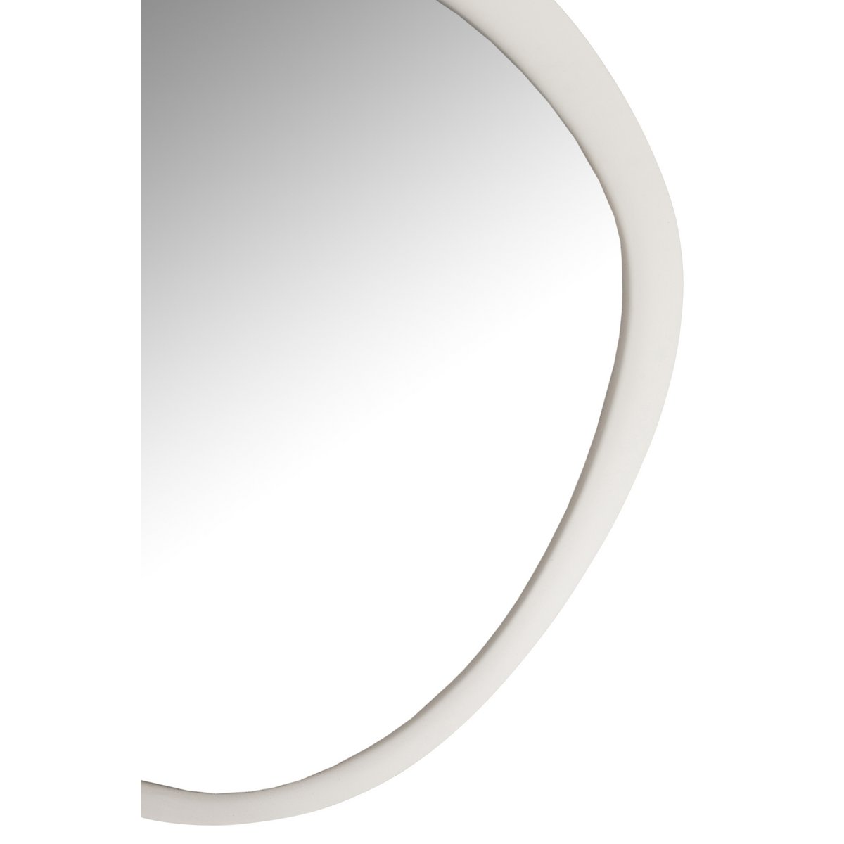 Miroir J -line - Metal / Glass - Blanc - Small - Ø 60,5 cm