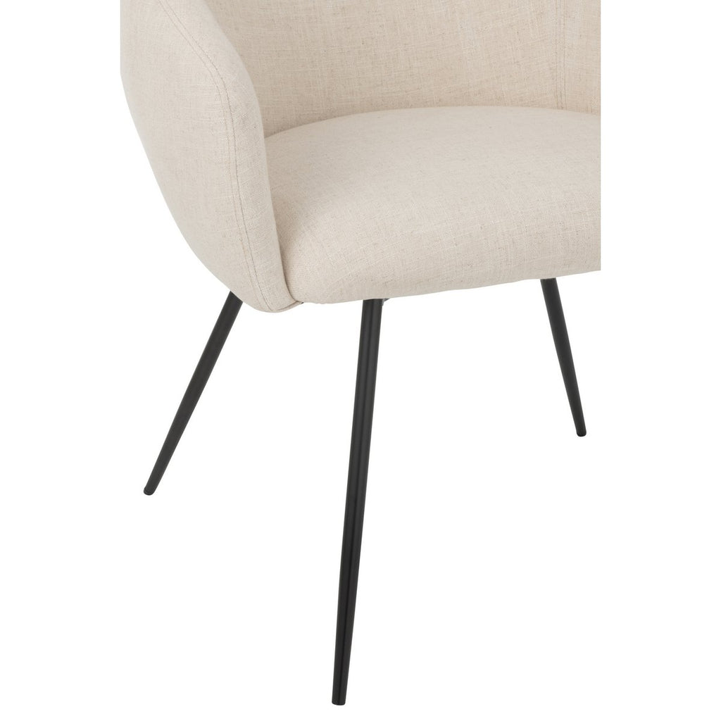 J-Line Chaise Wales Acier/Mousse Ivoire
