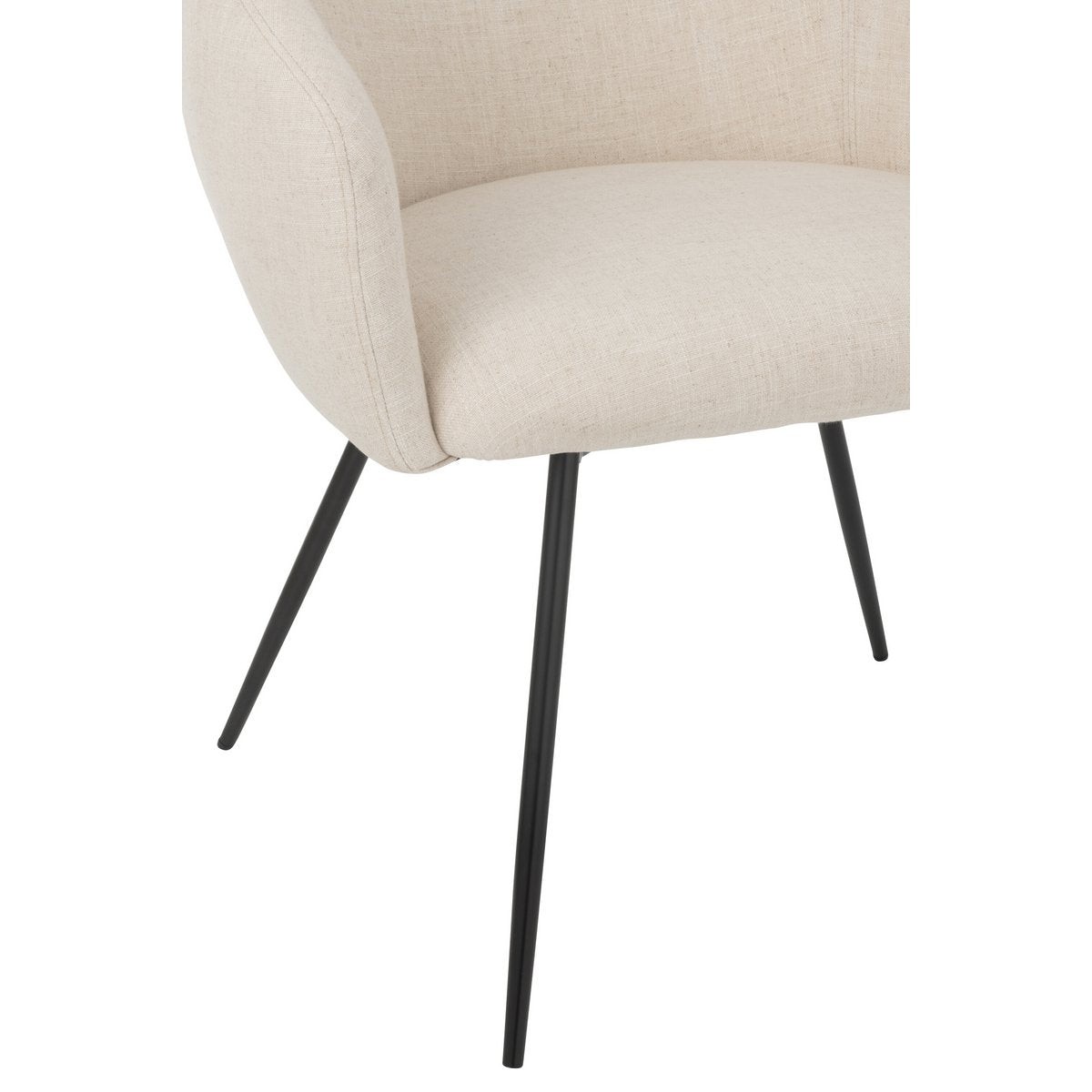 J-Line Chaise Wales Acier/Mousse Ivoire
