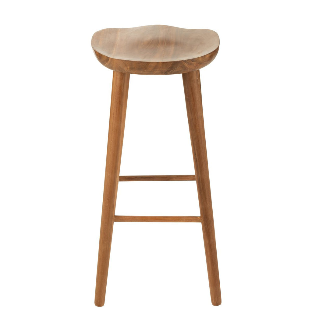 Chaise de bar J-Line Ana - bois - marron