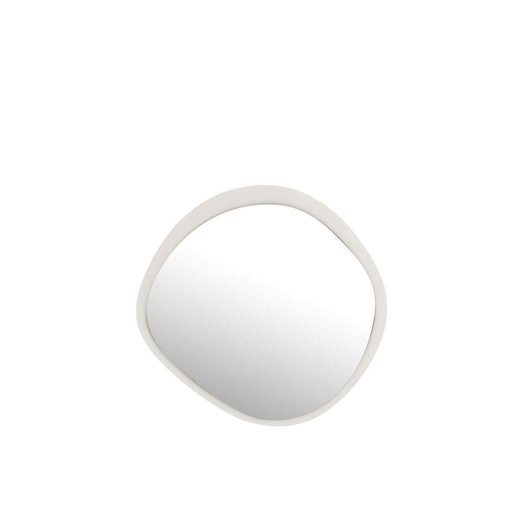 Miroir J -line - Metal / Glass - Blanc - Small - Ø 60,5 cm