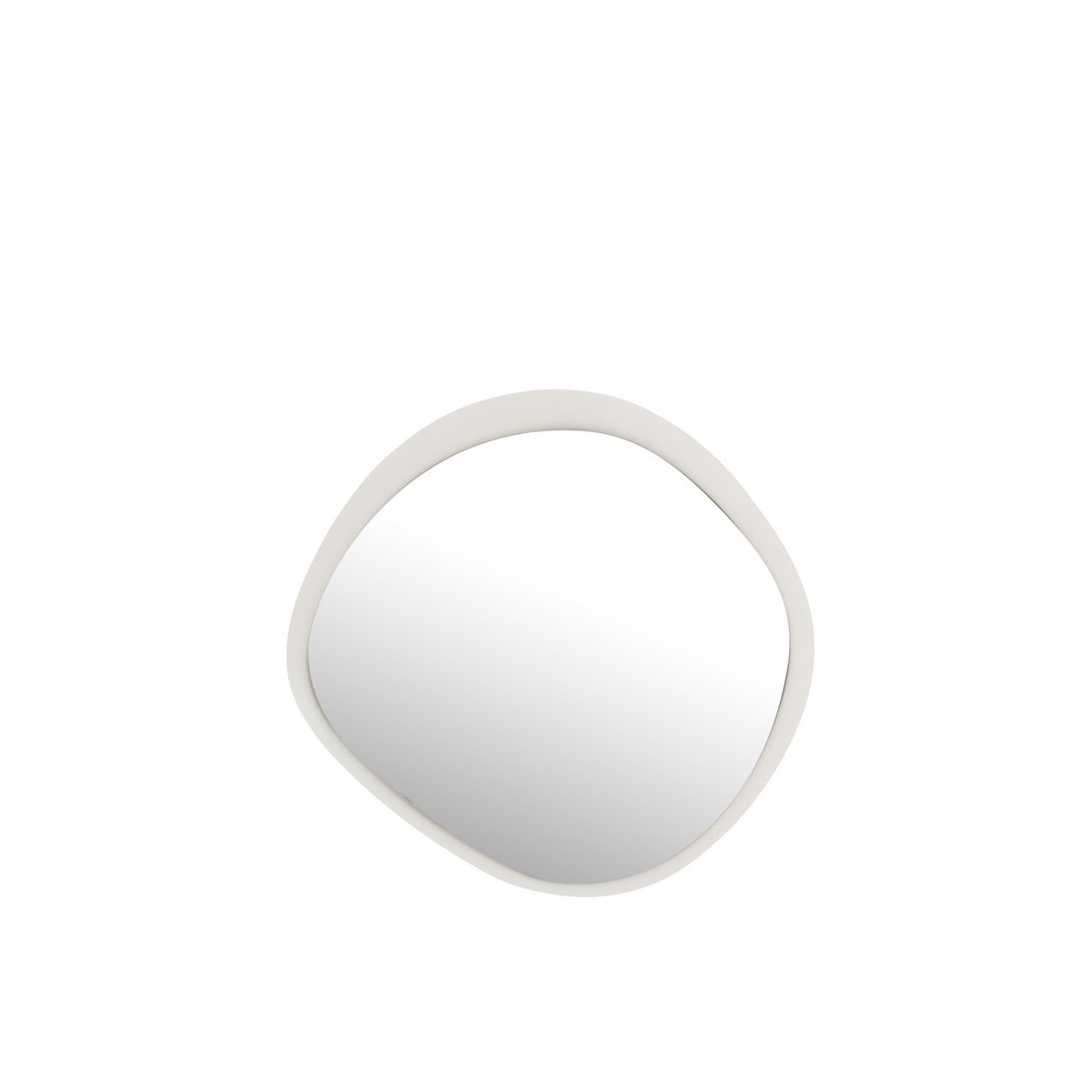 Miroir J -line - Metal / Glass - Blanc - Small - Ø 60,5 cm