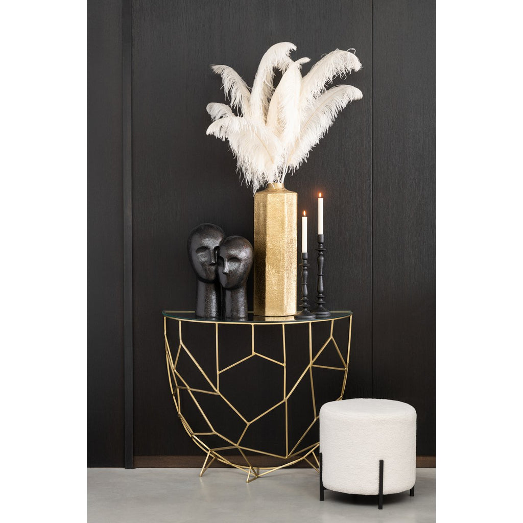 J-Line Console Moza Métal/Verre Or