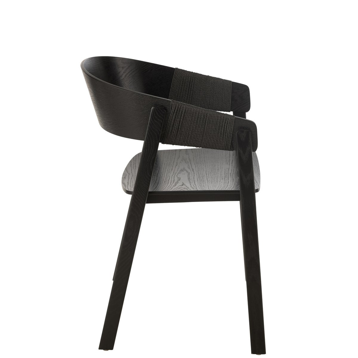 J-Line Chaise Naga Frêne/Corde Noir