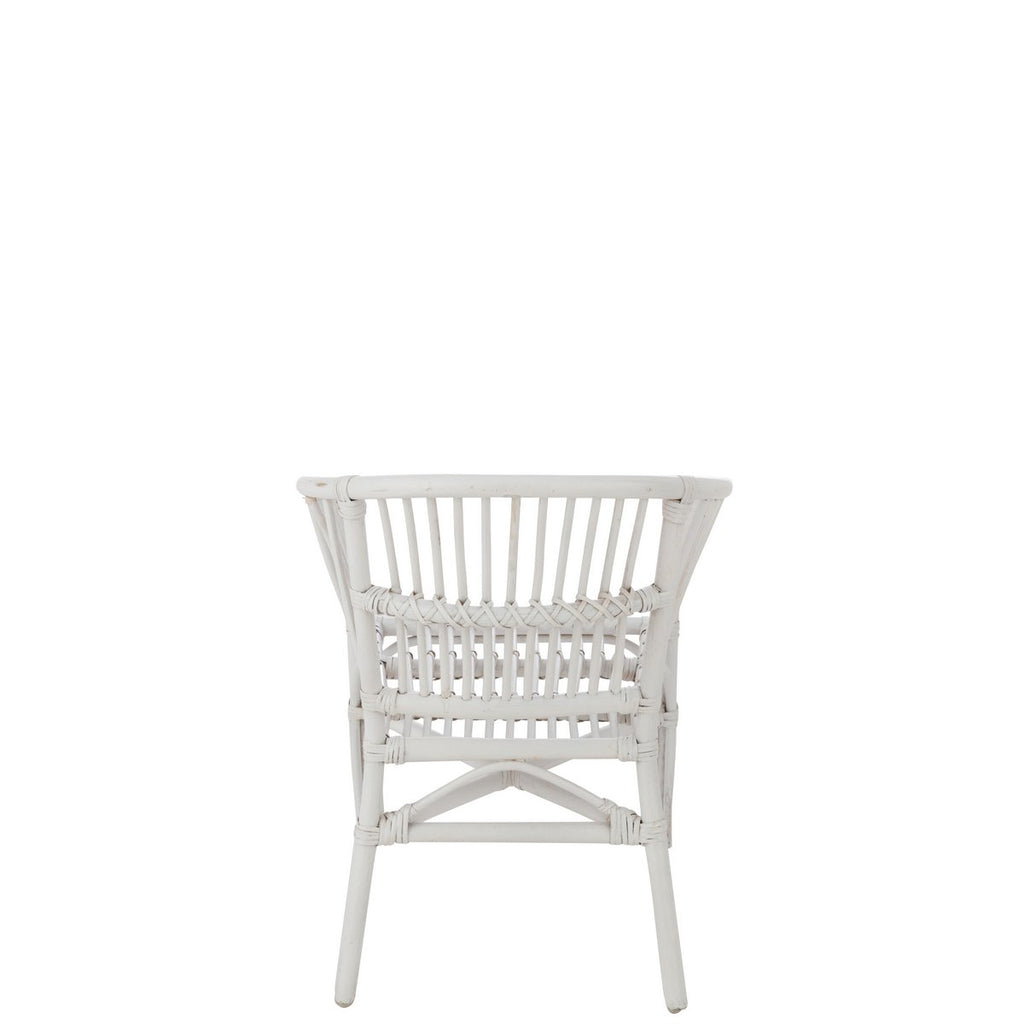Chaise haute J-Line Filou - rotin - blanc