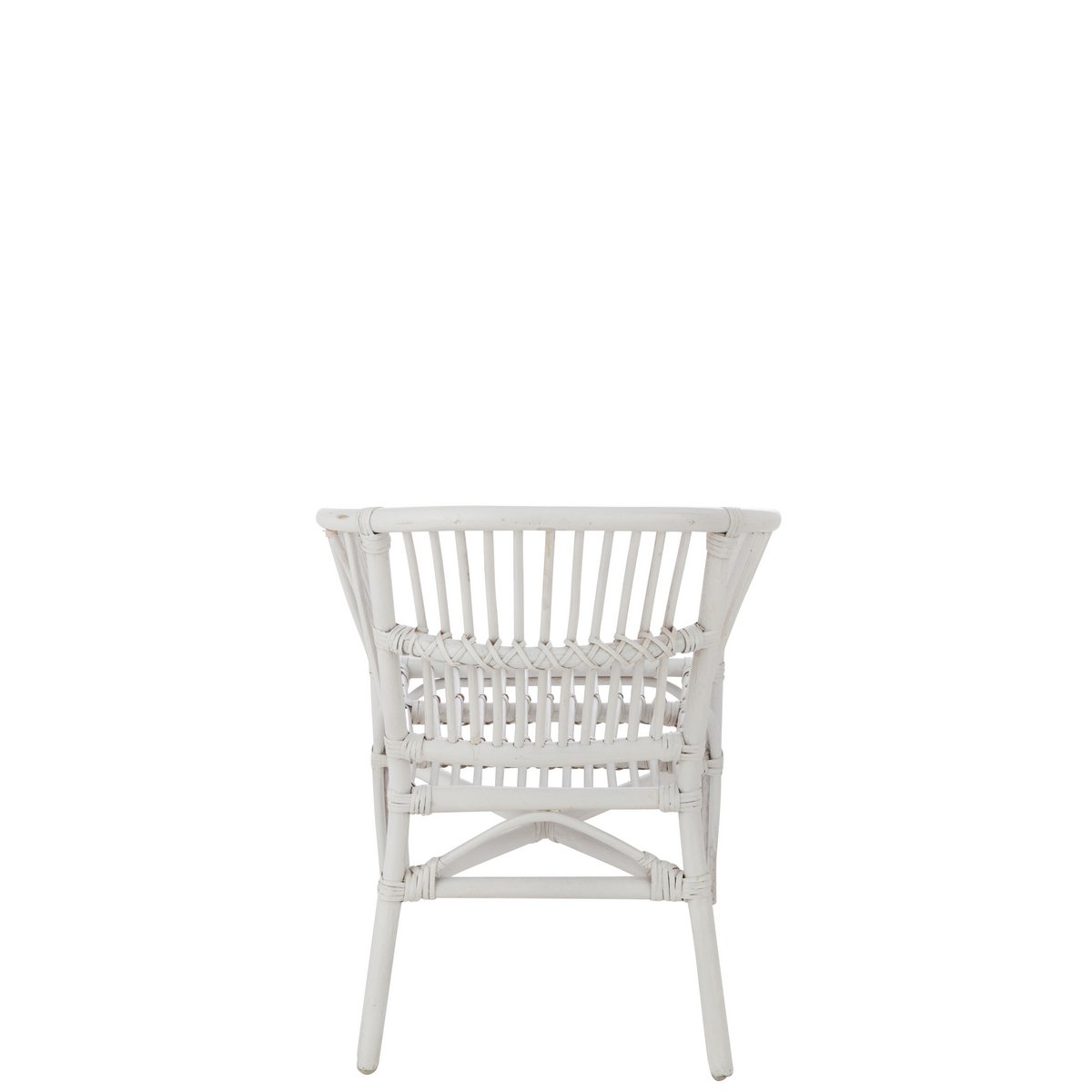 Chaise haute J-Line Filou - rotin - blanc